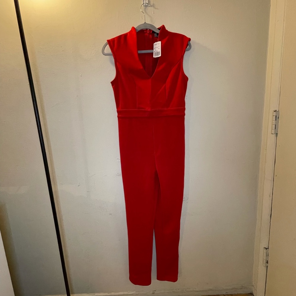 Red jumpsuit forever21 new with tags